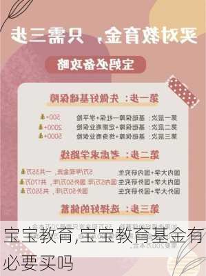 宝宝教育,宝宝教育基金有必要买吗