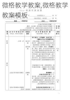 微格教学教案,微格教学教案模板