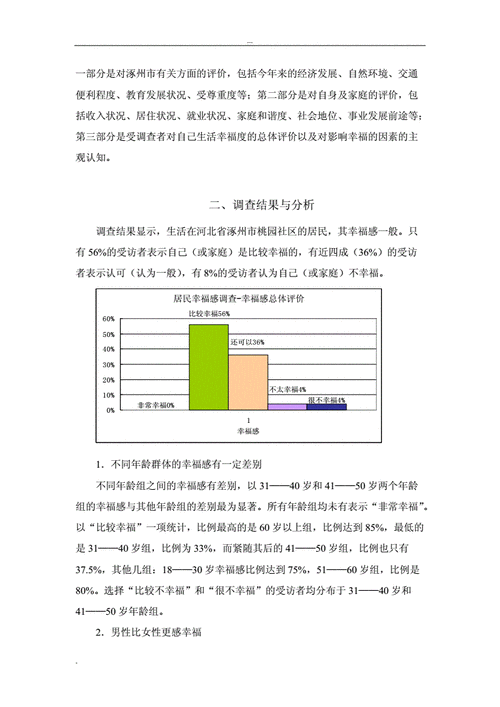 幸福感调查报告,幸福感调查报告分析结论