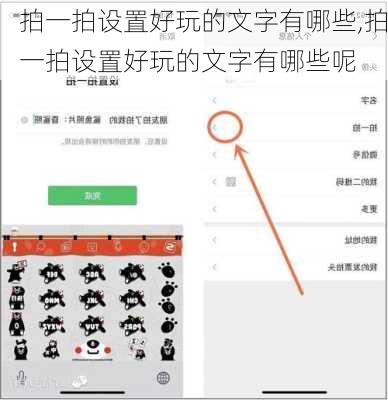 拍一拍设置好玩的文字有哪些,拍一拍设置好玩的文字有哪些呢