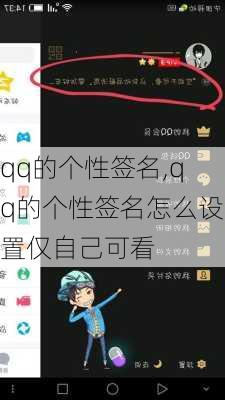 qq的个性签名,qq的个性签名怎么设置仅自己可看