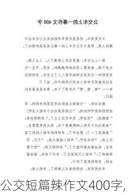 公交短篇辣作文400字,