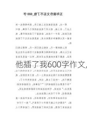 他插了我600字作文,