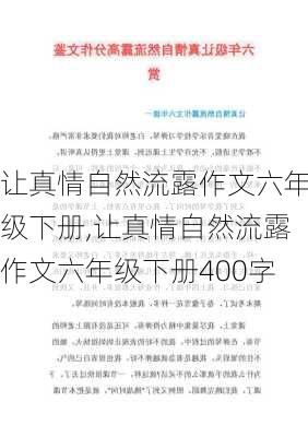 让真情自然流露作文六年级下册,让真情自然流露作文六年级下册400字