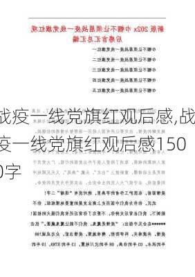 战疫一线党旗红观后感,战疫一线党旗红观后感1500字