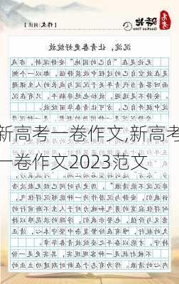 新高考一卷作文,新高考一卷作文2023范文