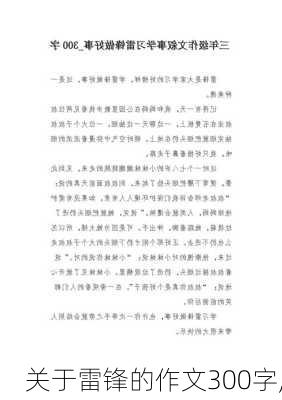 关于雷锋的作文300字,