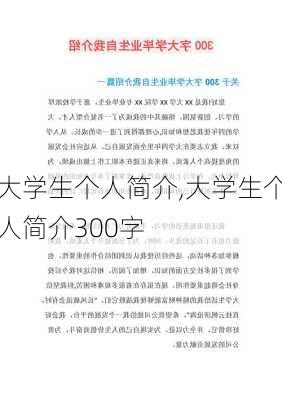 大学生个人简介,大学生个人简介300字