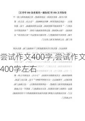 尝试作文400字,尝试作文400字左右