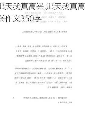 那天我真高兴,那天我真高兴作文350字