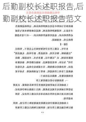 后勤副校长述职报告,后勤副校长述职报告范文