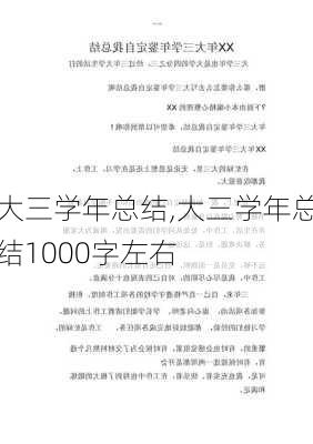 大三学年总结,大三学年总结1000字左右