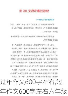 过年作文600字左右,过年作文600字左右六年级