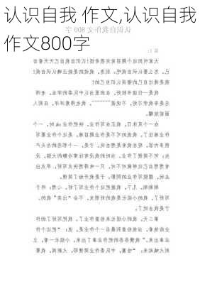 认识自我 作文,认识自我作文800字