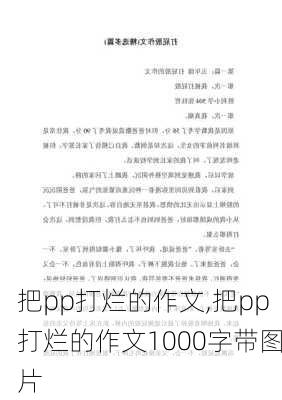 把pp打烂的作文,把pp打烂的作文1000字带图片