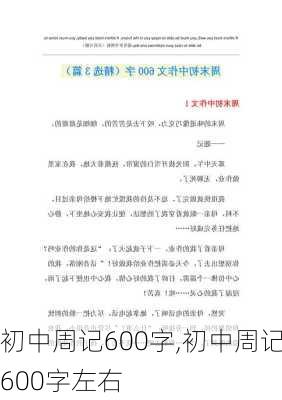 初中周记600字,初中周记600字左右