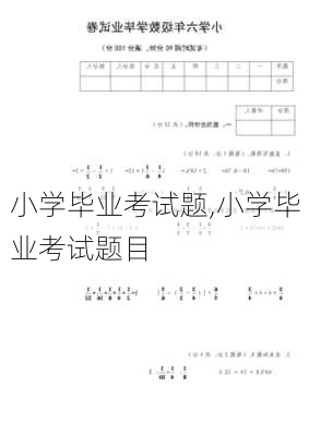 小学毕业考试题,小学毕业考试题目