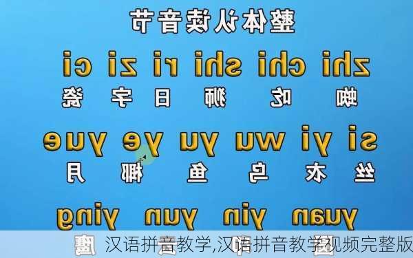 汉语拼音教学,汉语拼音教学视频完整版