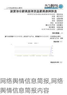 网络舆情信息简报,网络舆情信息简报内容