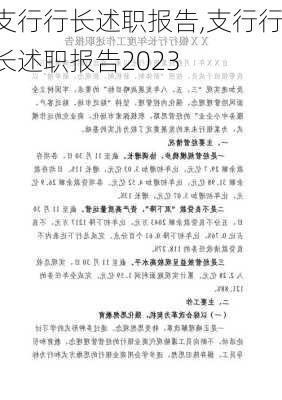 支行行长述职报告,支行行长述职报告2023