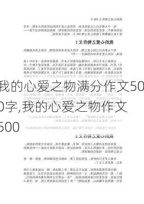 我的心爱之物满分作文500字,我的心爱之物作文 500