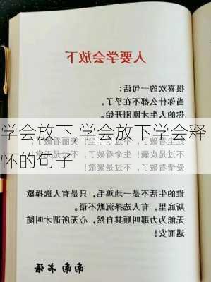 学会放下,学会放下学会释怀的句子