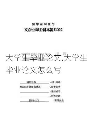 大学生毕业论文,大学生毕业论文怎么写