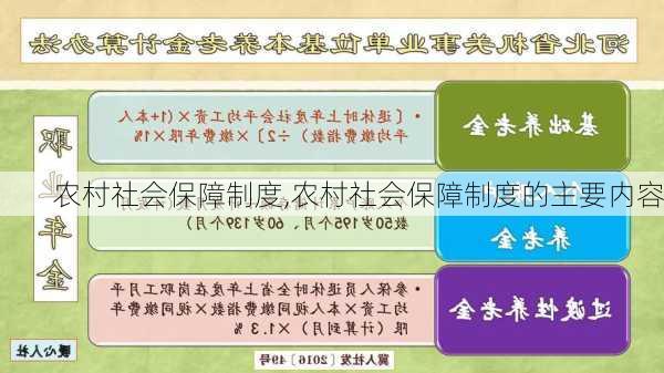 农村社会保障制度,农村社会保障制度的主要内容