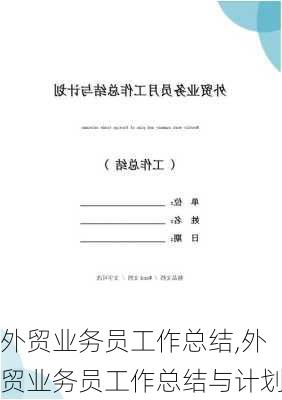 外贸业务员工作总结,外贸业务员工作总结与计划