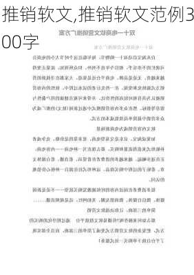 推销软文,推销软文范例300字