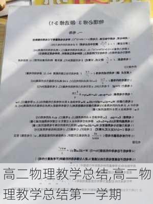 高二物理教学总结,高二物理教学总结第一学期