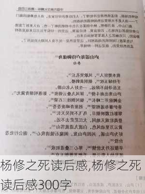 杨修之死读后感,杨修之死读后感300字