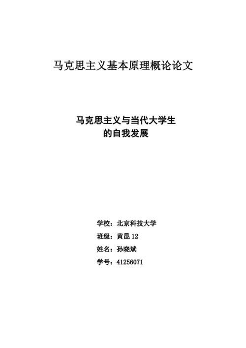 马克思主义基本原理概论论文,