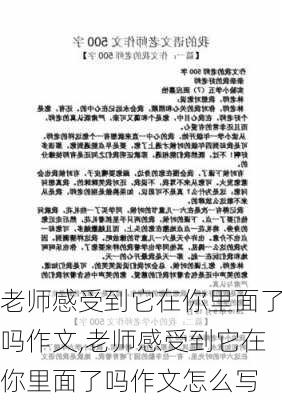 老师感受到它在你里面了吗作文,老师感受到它在你里面了吗作文怎么写