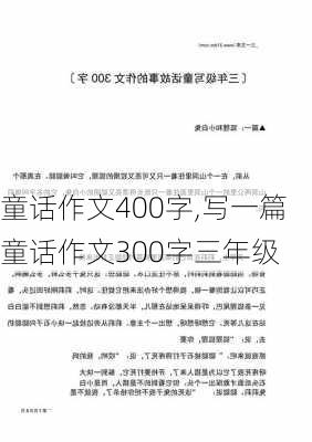 童话作文400字,写一篇童话作文300字三年级